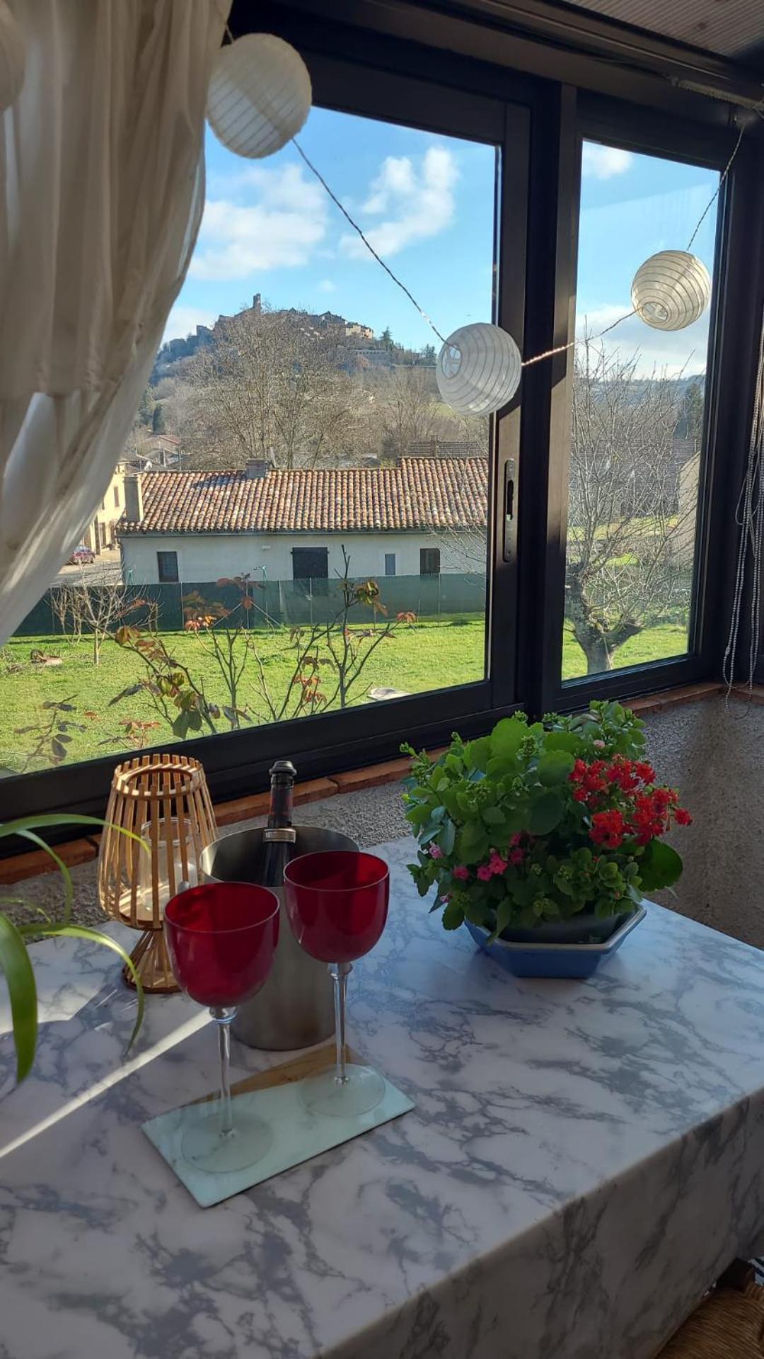 La Jolie Vue Et La Maison De La Tour- Cordes-Sur-Ciel Les Cabannes  Eksteriør billede